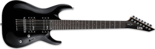 ESP LTD MH-17 Electric Guitar 7 Strings ST Style with HH Pickup Arrangement Black with Case