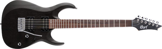 Cort X100 Electric Guitar Stratocaster with HH Pickup Configuration Open Pore Black