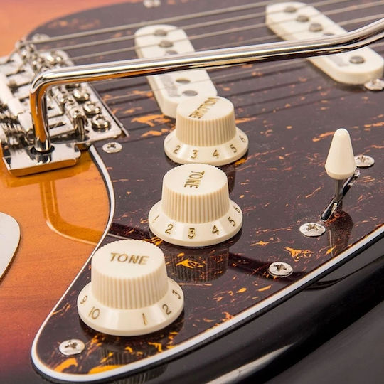 Vintage V6 ReIssued Chitară Electrică Stratocaster cu SSS Configurație Doze Sunset Sunburst