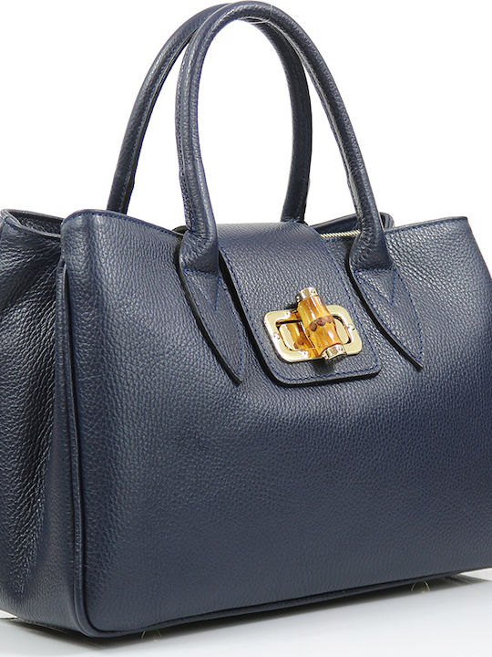 Passaggio Leather Women's Leather Tote Handbag Blue