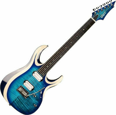 Cort X700 Duality Ηλεκτρική Κιθάρα 6 Χορδών με Ταστιέρα Ebony και Σχήμα ST Style Light Blue Burst