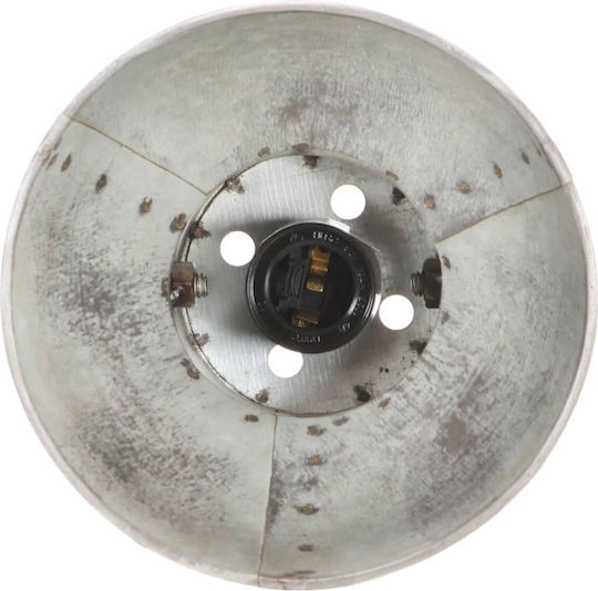 vidaXL Industrial Wall Lamp with E27 Silver Fitting 65x25cm
