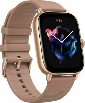 Amazfit GTS 3 Aluminium 43mm Waterproof Smartwatch with Heart Rate Monitor (Terra Rosa)