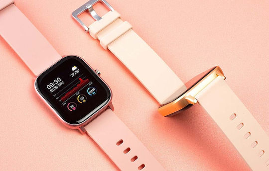 Colmi P8 43mm Smartwatch με Παλμογράφο (Ροζ)