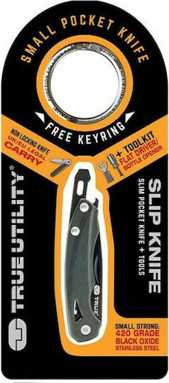 True Utility Slip Джобно ножче Survival Черен
