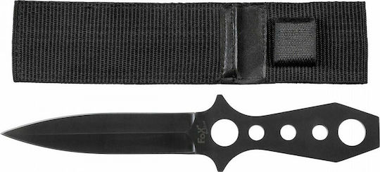 Fox Outdoor Double Edged Μαχαίρι Ρίψης Μαύρο σε Θήκη