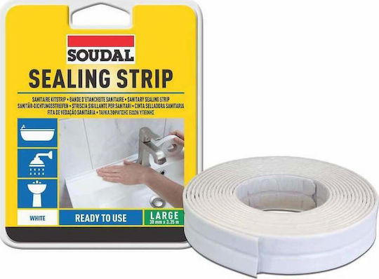 Soudal Tile Tape 22mm x 3.35m Sanitary Sealing White