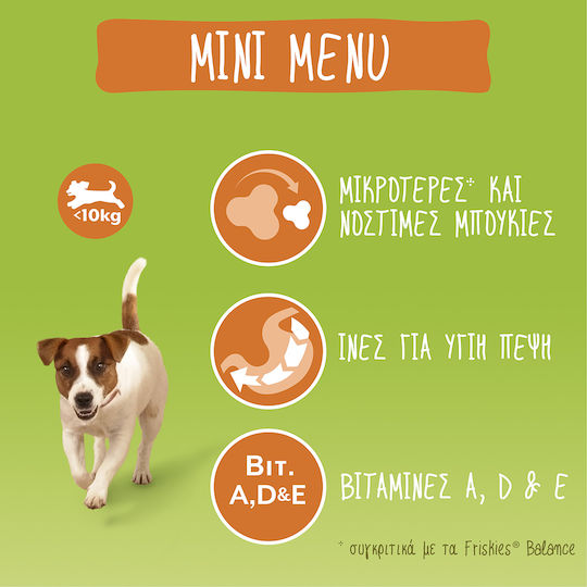 Friskies Friskies Mini Menu 1.5kg Ξηρά Τροφή για Ενήλικους Σκύλους Μικρόσωμων Φυλών με Κοτόπουλο και Λαχανικά