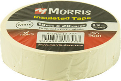 Morris Insulation Tape 19mm x 18m Iso 9001 White