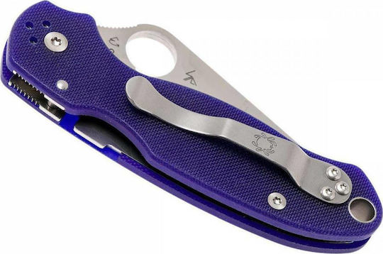 Spyderco Para 3 G-10 Σουγιάς Μπλε σε Θήκη