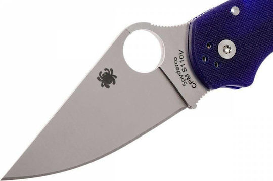 Spyderco Para 3 G-10 Σουγιάς Μπλε σε Θήκη