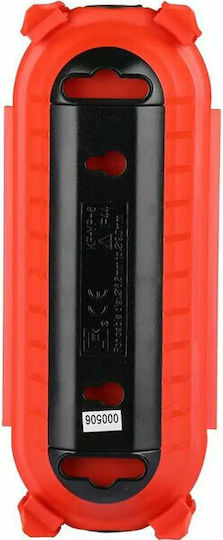 V-TAC Surface Mounted Electrical Box IP44 for Power Strip in Red Color