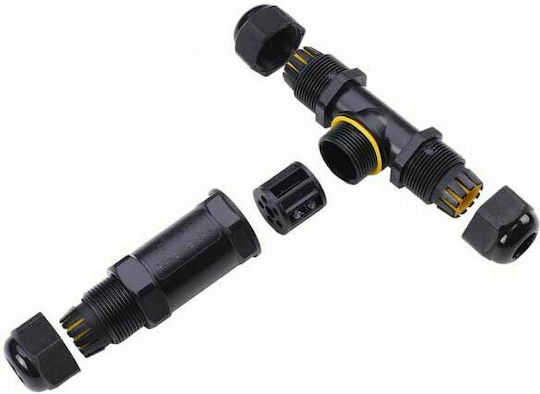 V-TAC Cutie electrică pentru montaj exterior Etanș IP68 Casetă de joncțiune cu dublu proiector în culoarea Negru