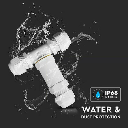 V-TAC Elektrisches Gehäuse für Außenmontage Verzweigung Wasserdicht IP68 Doppelprojektor-Verteilerdose