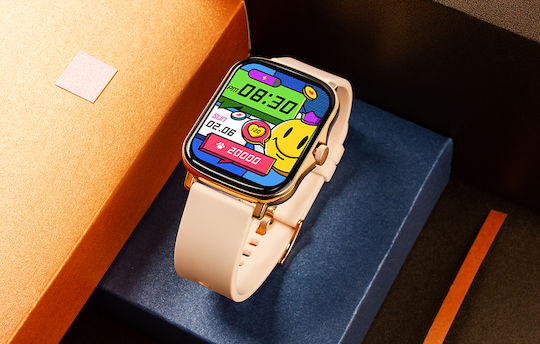 Colmi P8 Plus 43mm Smartwatch με Παλμογράφο (Χρυσό)