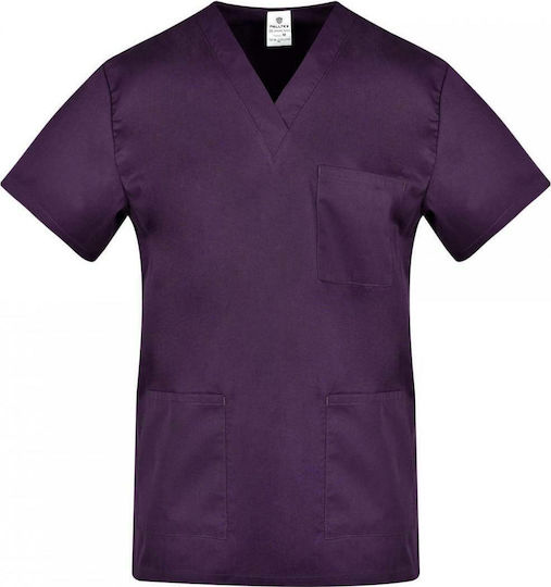 B-Well Cesare Unisex Purple Pants & Blouse Set Cotton and Polyester