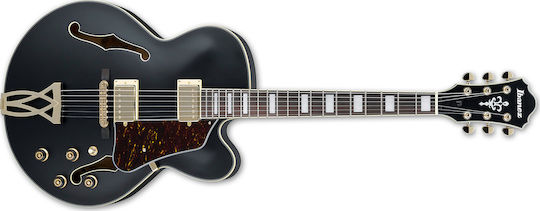 Ibanez AF75G Електрическа Китара ES с SS Конфигурация на Пикапите Black Flat