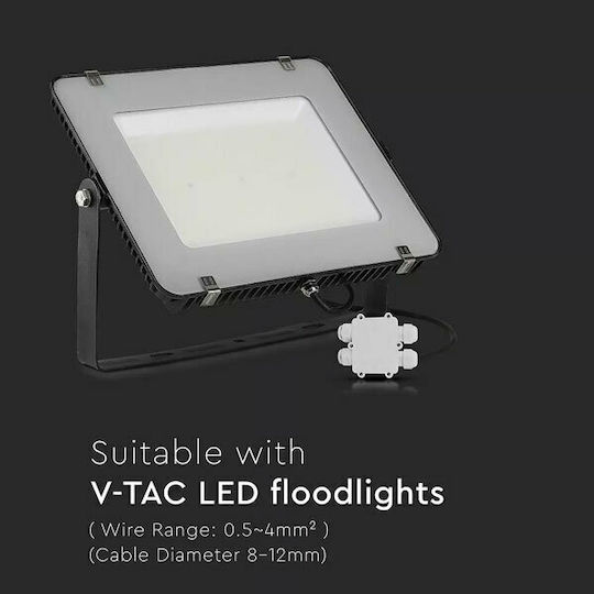 V-TAC Електрическо кутия за външен монтаж Branching Водоустойчиво IP68 Двойно прожекторно осветление в двойно бяло в Сив цвят