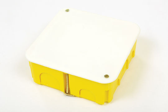 Courbi Flush Electrical Box Branching for Plasterboard in Yellow Color 08-21043-105