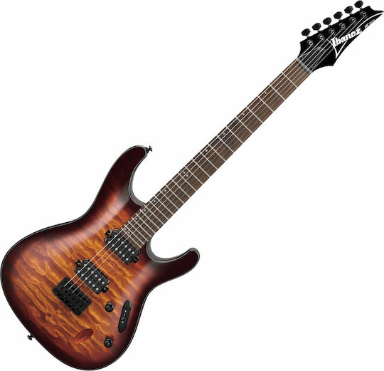 Ibanez S621QM-DEB Electric Guitar Stratocaster with HH Pickup Configuration Dragon Eye Burst