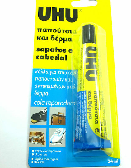 UHU Gel Adhesive Shoe & Leather for Textile 33ml Transparent
