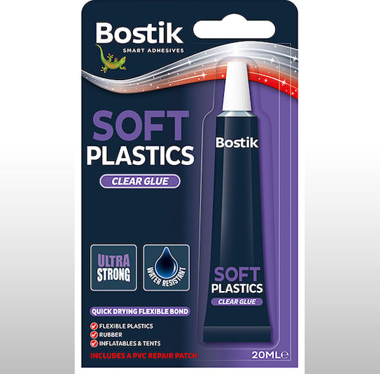 Bostik Κόλλα Gel Στιγμής Soft Plastics Clear Glue 20ml