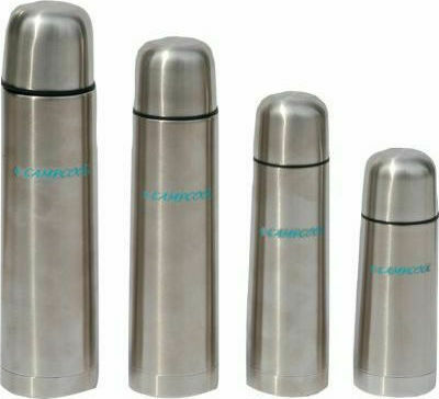 Campcool Bottle Thermos Stainless Steel Silver 500ml with Cap-Cup 211-5030