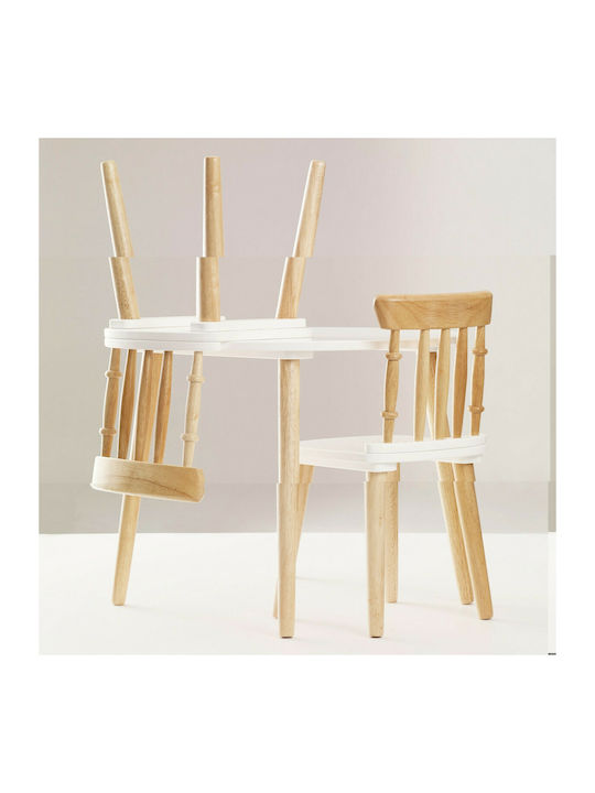 Kinder Tischset mit Stühlen aus Holz Weiß Le Toy Van