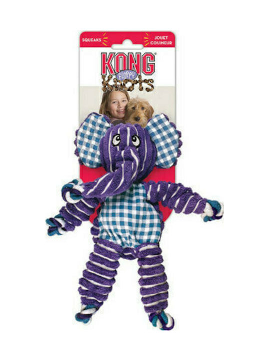 Kong Floppy Knots Плюшена Играчка За Кучета Medium 36см Лилава Kong Floppy Knots Плюшена Играчка За Кучета Medium 36см Лилава