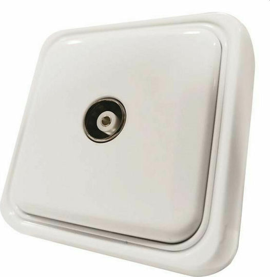 Eurolamp TV Antenna Socket Terminal in White color 147-16241