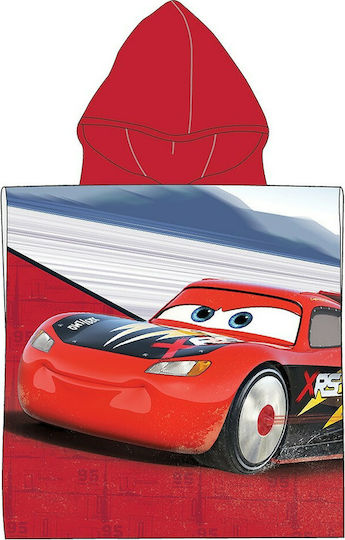 Stamion Cars Kinder Strandponcho Disney Autos Rot 100 x 50cm.