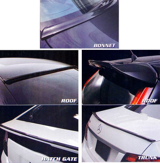 Autoline Universal Car Rear Spoiler Trunk Spoiler Black