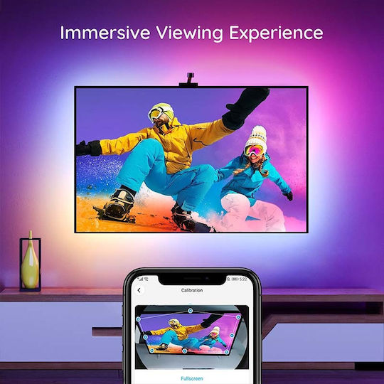 Govee Smart Ταινία LED Immersion Wi-Fi Τηλεόρασης 12V RGB Φως 3.8m με Τροφοδοτικό & WiFi Controller