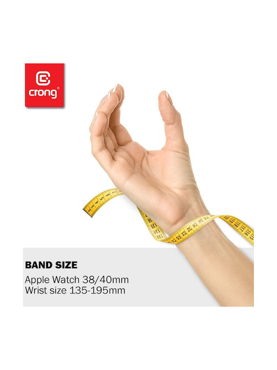 Crong Liquid Strap Silicone with Pin Yellow (Apple Watch 38/40/41/42mm) CRG-40LQB-YEL