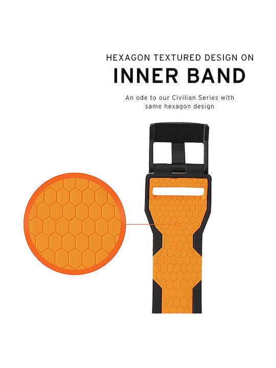 UAG Civilian Strap Black/Orange (Apple Watch 42/44mm)