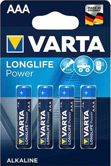 Varta LongLife Power Αλκαλικές Μπαταρίες AAA 1.5V 4τμχ