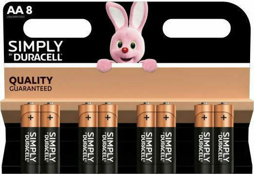 Duracell Simply Αλκαλικές Μπαταρίες AA 1.5V 8τμχ