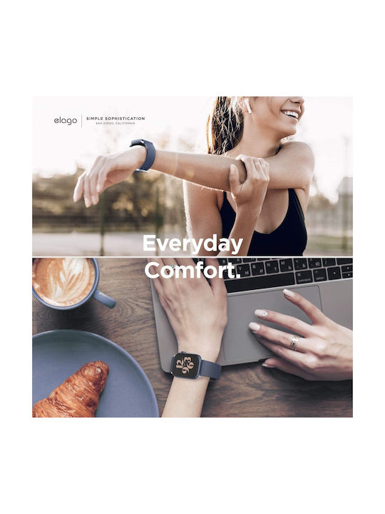 Elago Fluoro Rubber Premium Λουράκι Σιλικόνης Jean Indigo (Apple Watch 42/44/45mm)