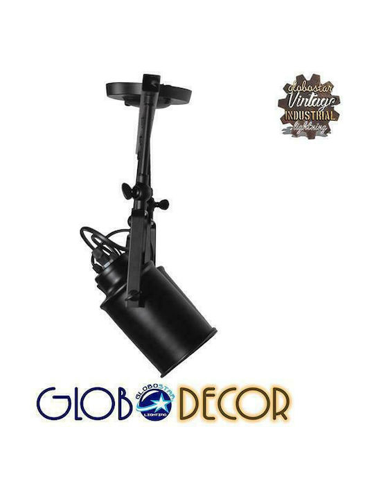 GloboStar Industrial Hollywood Spot with 4 Lights and with Socket E27 in Black Color