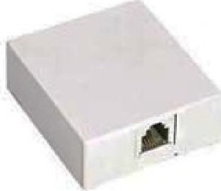 Central Μονή Εξωτερική Πρίζα Δικτύου RJ45 σε Λευκό Χρώμα 01-04-51M