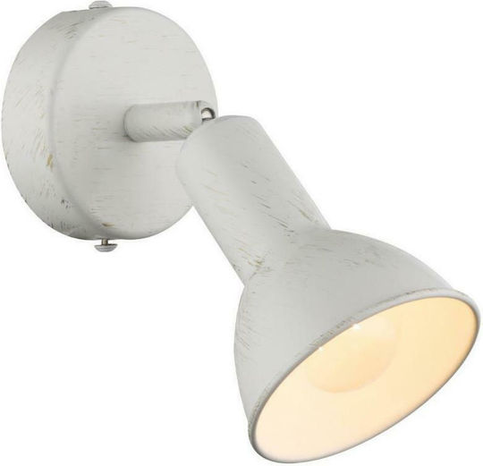 Globo Lighting Caldera Single Spot with Socket E14 in White Color Globo Lighting Caldera Single Spot with Socket E14 in White Color