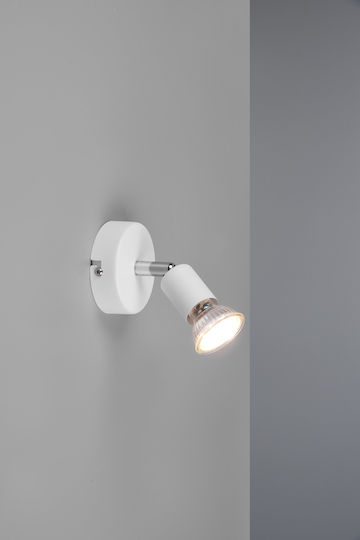Trio Lighting Paris Μονό Σποτ με Ντουί GU10 σε Λευκό Χρώμα