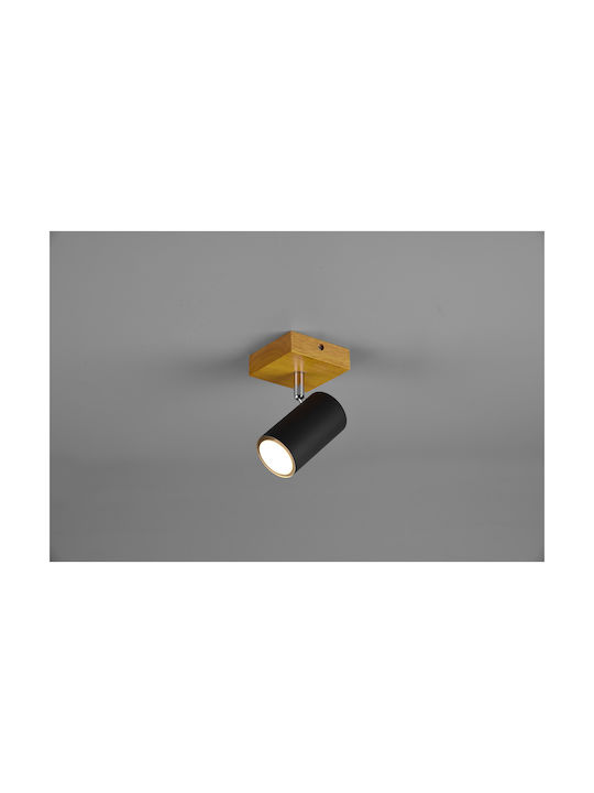 Trio Lighting Marley Single Spot with Socket GU10 in Black Color