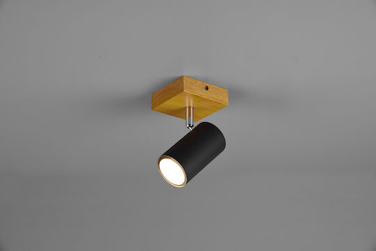 Trio Lighting Marley Single Spot with Socket GU10 in Black Color