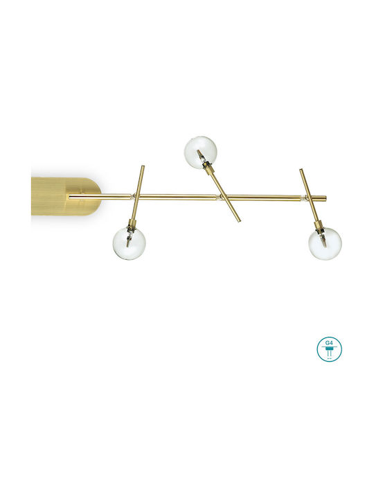 Ideal Lux Maracas PL6 Spot with 6 Lights and with Socket G4 in Gold Color