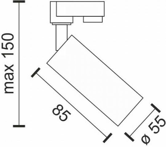 Spot Light Μονό Σποτ με Ντουί GU10 σε Λευκό Χρώμα