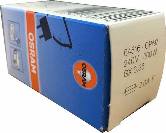 Osram Halogenlampe für Fassung GY6.35 mit Leistung 300W 240V
