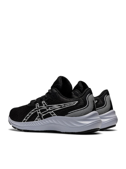 Gel Excite 9 Αθλητικά Παιδικά Παπούτσια Running με Κορδόνια Μαύρα