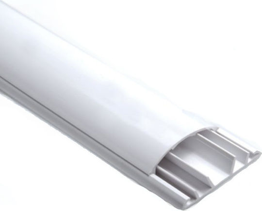 Kassinakis Κανάλι Καλωδίων Δαπέδου από Πλαστικό 50x13mm Λευκό Σετ 2τμχ