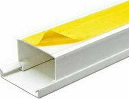 Kassinakis Cable Channel with Sticker made of Plastic 40x25mm White 1m